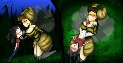 1boy 1boy1girl 1girls bee_queen_(don't_starve) beequeen blush cum don't_starve don't_starve_together dont_starve dont_starve_together ejaculation eyeshadow klei_entertainment paizuri size_difference tippyhat_(artist) webber wings