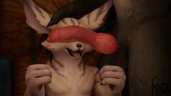 anthro balls blizzard_entertainment can't_see_the_haters canid cant_see_the_haters duo forgon gay genitals happy hi_res knot male male/male male_only mammal meme perromalo video_games vulpera warcraft were werecanid worgen yaoi