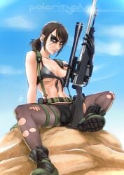 1futa ball_bulge balls balls_in_panties balls_under_clothes bikini boots breasts brown_hair bulge cleavage clothed clothing daniel_macgregor dickgirl edit erect_nipples facepaint flaccid flaccid_penis futa_only futanari gun human intersex large_breasts light-skinned_futanari light_skin metal_gear metal_gear_solid metal_gear_solid_v navel nipple_bulge outdoor panties panty_bulge pantyhose partially_clothed penis penis_bulge penis_in_panties penis_under_clothes polarityplus ponytail quiet_(metal_gear) sitting small_penis sniper_rifle solo straps third-party_edit tied_hair torn_clothes torn_pantyhose underboob weapon