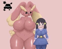 anthro gothicc_komy_(artist) lopunny nude nude_female pokemon pokemon_(species) size_difference