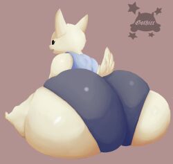 aggressive_retsuko aggretsuko anthro ass big_ass big_butt clothed exercise fenneko gothicc_komy_(artist) sanrio tagme