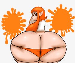 ass ass_cleavage ass_focus bad_anatomy big_ass butlova butt_crack enormous_ass female_only gigantic_ass huge_ass hyper hyper_ass inkling inkling_girl kaori_(splatoon) large_ass massive_ass nintendo orange_hair panties splatoon