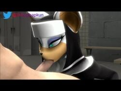 1boy 1girls 3d 3d_model animated anthro blowjob duo duo_focus erection fellatio fur furry human human_on_anthro large_breasts large_penis light-skinned_male light_skin male_human/female_anthro mobian mobian_(species) mobian_bat nun oral oral_penetration oral_sex penis rouge_the_bat rouge_the_bat_(warfaremchine) rouge_the_nun sega sex sonic_(series) sonic_adventure_2 sonic_the_hedgehog_(series) sound source_filmmaker tagme video wsuphapkun