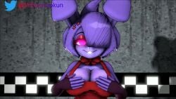 1girls 3d animated animatronic bonfie bonfie_(cryptia) bonnie_(cally3d) bonnie_(fnaf) breast_play cally3d clazzey cleavage clothed cryptiacurves fazclaire's_nightclub female five_nights_at_freddy's fnaf fredina's_nightclub fur furry huge_breasts no_sound scottgames solo_female solo_focus source_filmmaker tagme video wsuphapkun