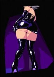 1girls 2d 2d_animation animated ass back big_ass black_legwear black_thong boots dress edit edited elbow_gloves female female_only gloves heels high_heels huge_ass interpolated latex latex_gloves legwear maid_headdress pixel_animation pixel_art pole presenting_hindquarters pussy sakuya_izayoi short_hair stripper_pole takorin thigh_boots thong touhou