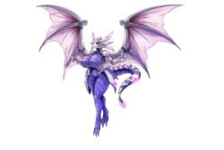 anthro bakugan dragon huge_breasts non-human sfw tagme wavern werna_(bakugan) white_background wings