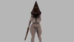 1girls big_breasts blender blender_(software) breasts completely_nude completely_nude_female curvy facing_forward facing_viewer female female_only female_pyramid_head front_view grey_background grey_skin hands_on_breasts holding_object holding_sword holding_weapon humanoid konami mature naked naked_female nipples nude nude_female pale-skinned_female pale_skin pussy pyramid_head reeboi rule_63 silent_hill silent_hill_2 solo solo_female thick_thighs villainess voluptuous weapon wide_hips