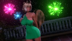 3d blazblue bouquetman female makoto_nanaya skimpy_clothes