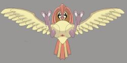 2:1 animal_genitalia ass avian bode_fuceta cloaca feathered_wings feathers female feral genitals nintendo pidgeotto pokémon_(species) pokemon solo video_games wings