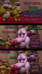 1boy 2futas 3d anal anal_penetration anal_sex anthro big_ass big_breasts big_penis blonde_hair blue_eyes bowser_jr. completely_nude dialogue docking futa_giantess futa_is_bigger futa_on_male futa_urethral_insertion futa_with_futa futanari futanari_penetrated giant_balls giant_futanari giant_penis giantess group group_sex koopaling love_train macro_futa male male_on_futa mario_(series) micro micro_futa micro_male micro_on_macro micro_penetrating_macro naked nintendo nude nude_futanari nude_male nutmansfm pale-skinned_futanari penetrated_while_penetrating penis penis_in_penis princess_peach super_mario_64 super_mario_bros. tagme thick_thighs threesome urethral urethral_insertion urethral_penetration veiny_penis wendy_o._koopa