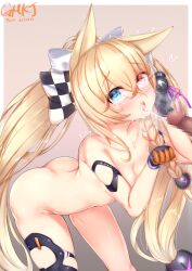 animal_ears ass blonde_hair censored cum cum_in_mouth disembodied_penis g41_(girls'_frontline) gmkj nude nude_female penis tears