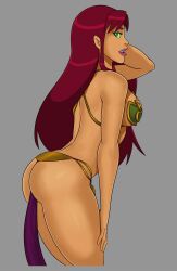 1girls clothed crossover dc dc_comics female female_only koriand'r princess_leia_organa_(cosplay) slave_bikini slave_leia_(cosplay) solo something_unlimited star_wars starfire sunsetriders7 teen_titans