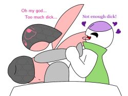 2021 anthro big_penis boop_(itisspermo) colored comic from_behind ghost guyspermo_(itisspermo) heart holding_hands itisspermo robot_girl rough_sex size_difference spermo_(itisspermo) stomach_bulge