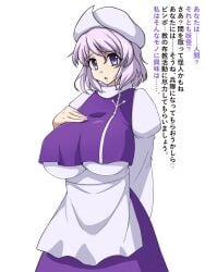 japanese_text kakikorori large_breasts letty_whiterock partially_translated pre-transformation text touhou transformation translated