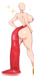 babie_fluff big_ass big_belly big_breasts daphne_dress dress high_heels long_legs no_bra no_panties thick_ass thick_thighs