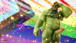 ad-games anthro fangs flag genitals green_body green_skin hi_res humanoid leg_tattoo lgbt_pride male male_only muscular muscular_anthro muscular_male nipples nude orc penis pride_color_background pride_color_flag pride_colors progress_pride_colors rainbow_pride_colors sharp_teeth simple_background six-stripe_rainbow_pride_colors solo tattoo teeth veiny_muscles