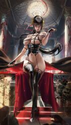 assassin big_breasts outfit sakimichan spy_x_family stiletto_(weapon) thighs thorn_princess weapon yor_briar