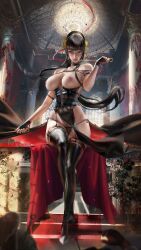 assassin big_breasts nipples outfit sakimichan spy_x_family stiletto_(weapon) thighs thorn_princess weapon yor_briar