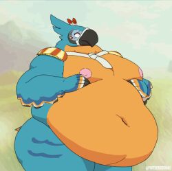 1boy anthro ass_expansion avian avian_humanoid beak belly belly_expansion big_belly blue_fur breast_expansion breath_of_the_wild chubby chubby_male fat fat_man fur furry humanoid kass kass_(tloz) kass_(zelda) male male_focus male_only malesub morbidly_obese morbidly_obese_male obese obese_male overweight overweight_male slime tagme the_legend_of_zelda the_legend_of_zelda:_breath_of_the_wild thick_thighs weight_gain wide_hips