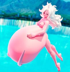 1girls 3d android_21 android_21_(evil) belly big_belly breasts clubzenny dragon_ball dragon_ball_fighterz dragon_ball_z female huge_belly hyper hyper_belly hyper_pregnancy majin_android_21 nipples pink_skin pregnant tail tailed_humanoid white_hair