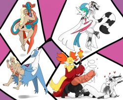 anthro anthrofied delphox deoxys furry gallade magic mega_gallade nelsonnoir original_character penis penis_growth pokemon pokemon_(species) pokemon_dppt pokemon_rse pokemon_xy pokephilia straight tentacle