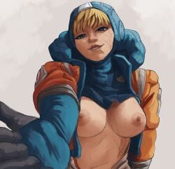 1girls apex_legends big_breasts blonde_hair blue_eyes breasts electronic_arts exposed_breasts female female_only freckles inker_comics inkershike lichtenberg_figure light-skinned_female respawn_entertainment ro scar scars video_game video_game_character video_games wa wattson_(apex_legends)