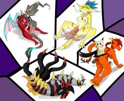 anthro banette furry furry_only giratina mega_banette mimikyu nelsonnoir oral original_character pokemon pokemon_dppt pokemon_rse pokemon_sm pokemon_xy rotom spanking