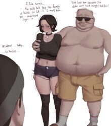 1girls 2boys 2d 2d_(artwork) 2d_artwork age_difference bad_end bald_man big_breasts bigger_dom_smaller_sub black_shirt blush blush_lines boomer breasts breasts_bigger_than_head censored cheating choker classism cleavage comic cuckold cuckold_pov cuckolding dark_clothing dominant_male dominated_female doomer doomer_girl english_text fat_man female femsub grabbing_another's_breast grabbing_from_behind happy_dom hourglass_figure large_ass large_breasts light-skinned_female light_skin male maledom mature_male meme misogyny nervous netorare nipples ntr obese_male older_dom_younger_sub older_male older_man_and_teenage_girl older_man_and_younger_girl older_man_and_younger_woman overweight_male sexual_objectification shirt shirtless shorts simple_background small_waist socks submissive_female sunglasses teen_girl teenage_girl teenager text thick_thighs ugly_bastard ugly_man utter_domination white_background wide_hips wjs07 wojak_comics younger_female