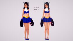 1girls 3d black_hair blush breasts brown_eyes cat_ears cat_tail catgirl clothed clothing dr._charlie english_text female_focus female_only hayase_nagatoro hi_res long_hair looking_at_viewer medium_breasts please_don't_bully_me,_nagatoro pose revealing_clothes simple_background smile solo tan tanned text