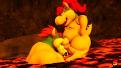 3d_(artwork) aged_up anthro anthro_on_anthro anthro_penetrated anthro_penetrating anthro_penetrating_anthro anthrofied balls ballsack bara bottomless bottomless_male bowser bowser_jr. completely_nude completely_nude_male erect_nipples erect_penis erection father_and_son gay gay_sex incest looking_at_partner looking_pleasured male male_only male_penetrated male_penetrating male_penetrating_male mario_(series) muscular muscular_anthro muscular_male nipples nude nude_male oral oral_penetration oral_sex pecs pectorals penetration penis penis_out ponytail saiyangoku4_(artist) sfm slightly_chubby source_filmmaker yaoi