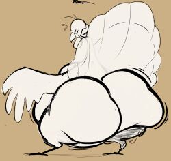 ass big_ass bubble_butt fat fat_ass huge_ass smokey_blokey tagme tagme_(character) turkey