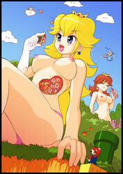 ^_^ blonde_hair blush bowser breasts bullet_bill clothes clothing crown emoticon felarya female female_pred from_below giantess goomba human inside_view internal internal_view karbo koopa_troopa lakitu male mario mario_(series) medium_breasts monty_mole multiple_prey nintendo nipples o_o panties princess_daisy princess_peach shy_guy single_glove sitting stomach super_mario_bros. swallowing toad_(mario) topless underboob underwear underwear_only vore x-ray