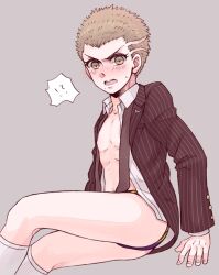 blonde_hair caught danganronpa danganronpa_2:_goodbye_despair fuyuhiko_kuzuryuu smooth_skin super_danganronpa_2 underwear