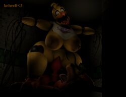 3d 3d_(artwork) big_breasts big_penis chicken five_nights_at_freddy's five_nights_at_freddy's_2 fox kemmanen knot sex withered_chica withered_foxy