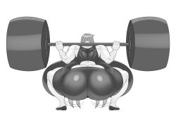 big_ass bubble_butt dumbell huge_ass muscular muscular_female tagme tagme_(character) weightlifting