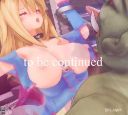 1boy 1girls 3d animated areola big_breasts blonde blonde_hair blush bondage breasts breeding_slave dark_magician_girl duo duo_focus exposed_breasts fade_out female forced fucked_senseless hand_on_hip huge_ass konami large_breasts large_penis legs_held_open light-skinned_female light_skin loop low_res lowres male missionary_position nipples no_sound orc pale-skinned_female preview rape ro_ropy sex short_playtime thick_thighs tongue vaginal vaginal_penetration vaginal_sex video webm wide_hips yu-gi-oh!