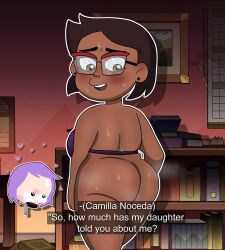 2girls amity_blight ass ass_awe camila_noceda dark-skinned_female dark_skin english_text female female_only milf mother multiple_girls nokkomotion straight_hair text the_owl_house uncensored