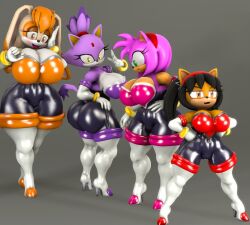 3d 3d_model 4girls amy_rose amy_the_bat ass big_ass big_breasts bimbo black_hair blaze_the_cat bodysuit breasts cameltoe cleavage female furry gigantic_breasts high_heel_boots high_heels hips honey_the_cat huge_ass huge_breasts huge_hips huge_thighs large_ass large_breasts milf mobian mobian_(species) mobian_bat orange_hair pink_hair png puffy_pussy purple_hair pussy rouge_the_bat rouge_the_bat_(cosplay) sega sfm short_stack shortstack sonic_(series) sonic_adventure_2 sonic_the_hedgehog_(series) source_filmmaker tagme thick_thighs thighs tight tight_clothes tight_clothing vanilla_the_rabbit wide_hips