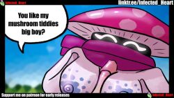 boobjob breasts fungy infected_heart mushroom_girl mushroom_humanoid night_cap_(pvz:bfn) nipples paizuri penis penis_between_breasts plants_vs_zombies plants_vs_zombies:_battle_for_neighborville speech_bubble text