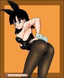 ass bunny_girl dragon_ball dragon_ball_gt female luigizion pan_(dragon_ball) tagme