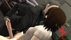 3d animated breasts brown_eyes brown_hair fingers futanari handjob human incest kissing makoto_niijima manual mp4 multiple_girls nail_polish nipples no_sound penis persona persona_5 sae_niijima sfmslayer sisters sitting source_filmmaker spread_legs table tagme testicles video