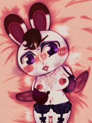 absurd_res animal_crossing anthro female hi_res lagomorph leporid mammal marth_wait nintendo rabbit solo tiffany_(animal_crossing) video_games