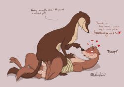 2021 animals_of_farthing_wood blush canon_couple cum cum_in_pussy infamous_mustelid measly mustelid sex straight weasel