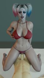 1girls 3d abs alternate_breast_size batman_(series) bed big_breasts big_penis black_background blender blender_(software) blonde_hair bra canchero765 clown_girl completely_naked completely_naked_male completely_nude completely_nude_male cowgirl_position crotchless_panties curvy dc dc_comics female female_focus female_on_top green_eyes half_naked harley_quinn harley_quinn_(injustice) hips huge_breasts injustice_2 kamasutra large_breasts makeup male male/female open_panties orgasm panties penetration penis render ride sex straight supervillain thick_thighs twintails unseen_male_face vaginal_penetration villain white_body white_face white_skin