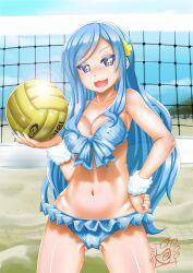 :3 ball blue_hair himouto!_umaru-chan swimsuit tachibana_sylphynford