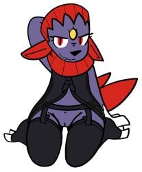 absurd_res alpha_channel anthro anthrofied clothing female flat_chest flat_chested fur furry furry_only garter_belt garter_straps genitals hi_res kneeling leggings legwear lingerie nintendo pokémon_(species) pokemon pussy red_eyes seductive solo stockings tail teddy_(clothing) thigh_highs trout_(artist) video_games weavile