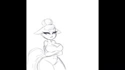 angry animal_ears animated animatic anthro arms_crossed arms_crossed_under_breasts breasts daughter disappointed dog fluffy_tail funny glasses hair_bun hand_on_cheek hourglass_figure large_breasts long_hair long_tail meme mother mother_and_daughter mp4 ohthesunnyside shitpost short_hair sound thick_thighs thighs thin_waist upset video white_background yorkie_(ohthesunnyside) yorkshire_terrier