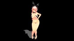 1girls 3d 3d_(artwork) animal_ears animal_tail animated ass ass_shake black_background black_bikini black_bow black_bra black_panties black_swimsuit black_underwear blush bouncing_breasts bow bra bunny_costume bunny_ears bunny_girl bunny_tail bunnygirl bunnysuit butt_shake collar dancing gif hands_on_hips headphones high_heels hip_sway huge_breasts looking_at_viewer mmd nitroplus open_toe_shoes panties pink_hair playboy_bunny rabbit_ears rabbit_tail red_eyes shadow shaking_ass shaking_butt shaking_hips simple_background sling_bikini slingshot_swimsuit smile solo standing stripper_heels super_sonico swaying_ass swaying_hips toeless_footwear toes underwear