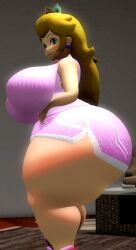 3d big_ass big_breasts breasts bubble_butt huge_ass mario_(series) mario_hoops_3_on_3 nintendo princess_peach shanepr0d tagme thick_thighs wide_hips