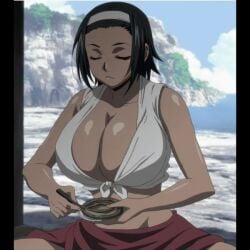 1girls animated big_breasts boob_shrinking breast_deflation breast_reduction breast_shrinking breasts breasts_getting_smaller dark-skinned_female dark_skin gif huge_breasts manyuu_hikenchou oiso screencap small_breasts solo_female tagme